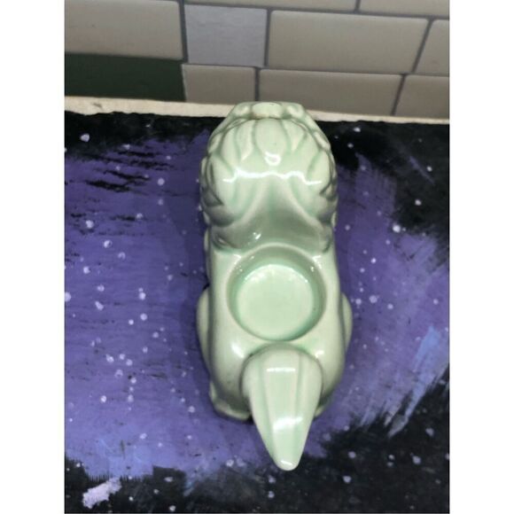 Foo Dog Candle Holder—VNT MCM Celadon Green Asian Style Figure - Picture 15 of 16